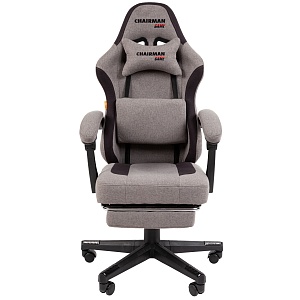 Игровое компьютерное кресло CHAIRMAN CH27, ткань, серый/черный (M)